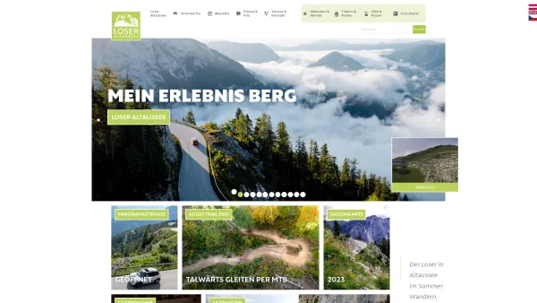 Website Screenshot: LOSER Bergbahnen GmbH - Skigbiet Loser Ausseerland Salzkammergut perfekte Pisten & nebelfreies Panorama · Loser Bergbahnen - Date: 2023-06-23 12:06:15