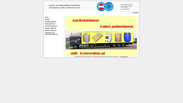 Website Screenshot: Planungsbüro Gündler - Ing. Manfred Gündler - loswerden.at: Home - Date: 2023-06-15 16:02:34