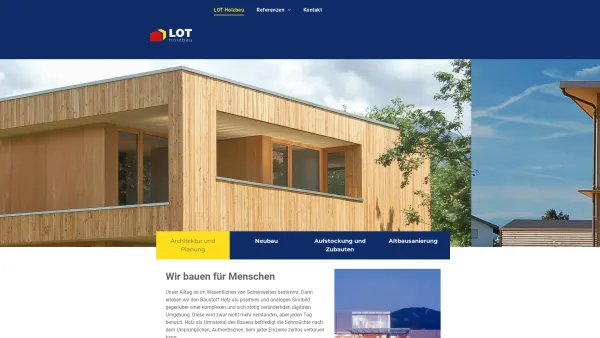 Website Screenshot: LOT Holzbaugesellschaft to Adobe GoLive 6 - LOT Holzbau, Feldkirch - Verlässlicher Partner im Holzbau - Date: 2023-06-23 12:06:15