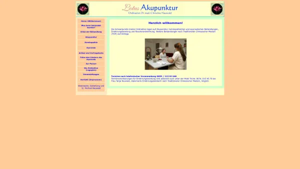 Website Screenshot: Lotus Akupunktur Dr. Christine Neuwald - Willkommen! - Date: 2023-06-14 10:43:36