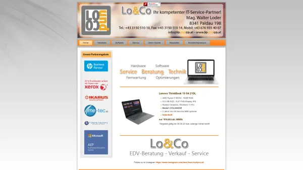 Website Screenshot: Lo & Co, EDV-Beratung, Verkauf, Service - Home - Date: 2023-06-23 12:06:15