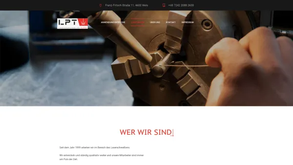 Website Screenshot: LPT Laserpräzisionstechnik Austria GmbH - LPT Laserschweißtechnik Austria - Date: 2023-06-23 12:06:15