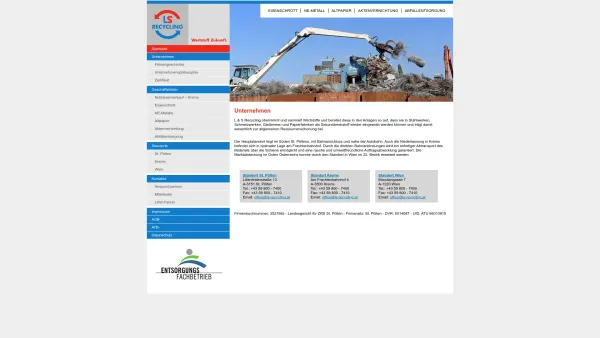 Website Screenshot: L&S Recycling GmbH & Co KG - LS-Recycling - Wertstoff Zukunft - Date: 2023-06-14 10:37:04
