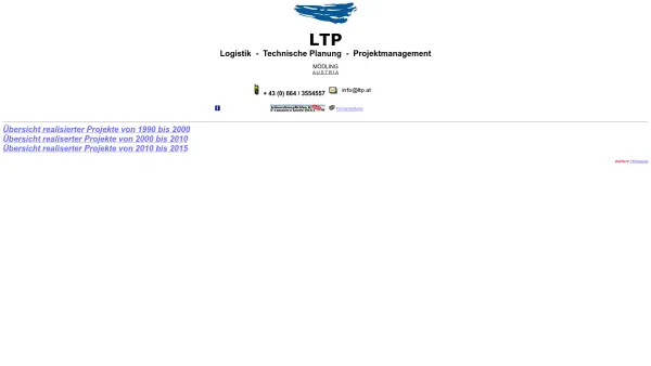 Website Screenshot: LTP Logistik Technische Planung Projektmanagement - LTP - Logistik Technische Planung - Date: 2023-06-14 10:43:36