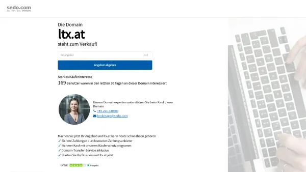 Website Screenshot: lex & tax Übersetzungen GmbH - ltx.at steht zum Verkauf - Sedo GmbH - Date: 2023-06-23 12:06:15
