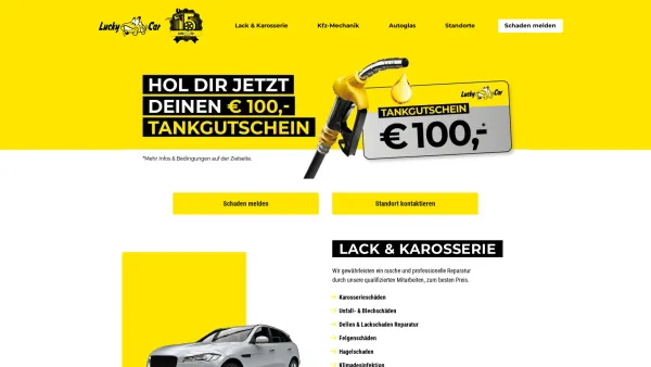 Website Screenshot: Lucky Car - Unfallschaden, Lackschaden, Windschutzscheiben, Dellen - Date: 2023-06-14 10:37:52