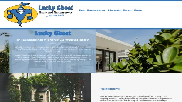 Website Screenshot: Lucky Ghost Dienstleistungszentrale HERZLICH - Home | Lucky Ghost Hausmeisterservice in Innsbruck - Date: 2023-06-23 12:06:15