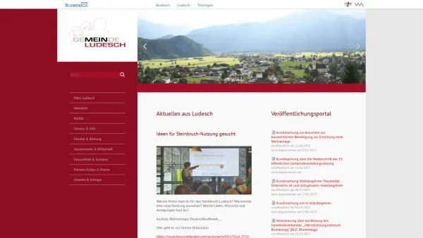 Website Screenshot: Gemeindeamt ludesch.at - Willkommen | Gemeinde Ludesch - Date: 2023-06-23 12:06:15