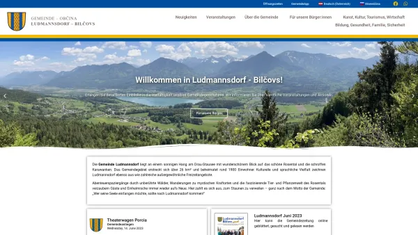 Website Screenshot: Gemeindeamt GEMEINDE LUDMANNSDORF/BIL - Wilkommen - Gemeinde Ludmannsdorf - Date: 2023-06-23 12:06:15