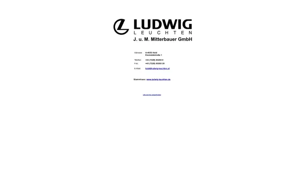 Website Screenshot: Ludwig Leuchten J. u. M. Mitterbauer GmbH - Ludwig Leuchten - J. u. M. Mitterbauer GmbH - Date: 2023-06-23 12:06:15
