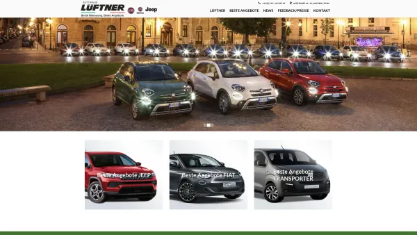 Website Screenshot: Autohaus Lüftner GmbH Co. FIAT LÜFTNER Alles bestens! FIAT PKW FIAT Transporter - Fiat Lüftner- Herzlich Willkommen - Date: 2023-06-23 12:06:18