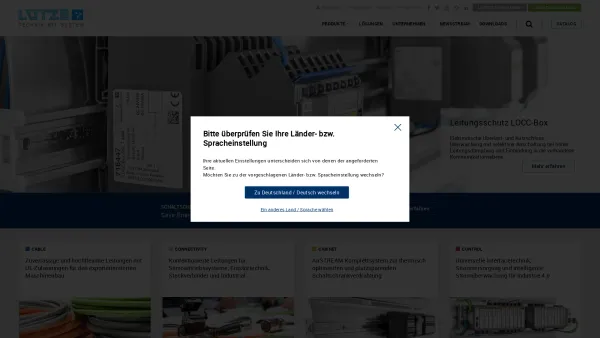 Website Screenshot: LÜTZE - Automatisierung und Industrie 4.0 - Lütze Elektrotechnische Erzeugnisse Ges.m.b.H. - Date: 2023-06-23 12:06:18