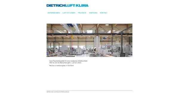 Website Screenshot: DIETRICH LUFT KLIMA Gesellschaft Luft ist Leben - Startseite | Dietrich Luft+Klima - Date: 2023-06-23 12:06:18