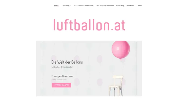 Website Screenshot: luftballon.at balloon point AUSTRIA, Mag. Irene Zahrl - Willkommen bei luftballon.at | Das Luftballon Geschäft in Wien! - Date: 2023-06-23 12:06:18