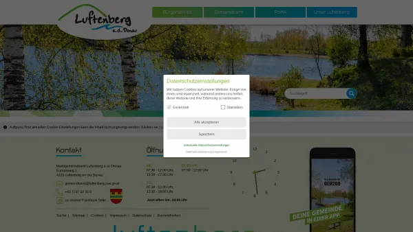 Website Screenshot: Luftenberg Gemeinde Region Regional Regionales Information System Gemeinde Gemeinden - Gemeinde Luftenberg - Home - Date: 2023-06-23 12:06:18