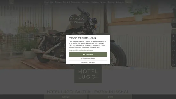 Website Screenshot: Hotel Luggi Start - Hotel - Hotel Luggi Galtür - Date: 2023-06-23 12:06:18