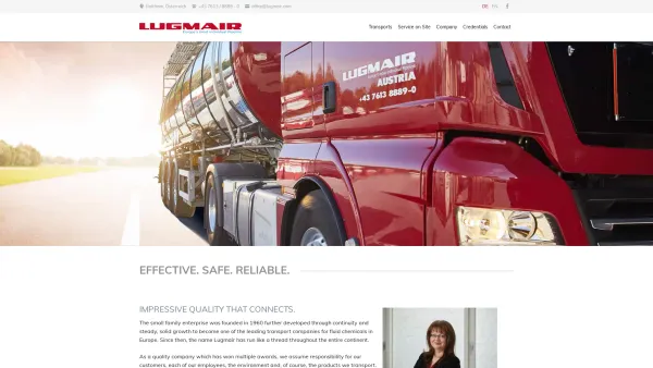 Website Screenshot: Lugmair Austria - Home - Transport Lugmair EN - Date: 2023-06-23 12:06:18