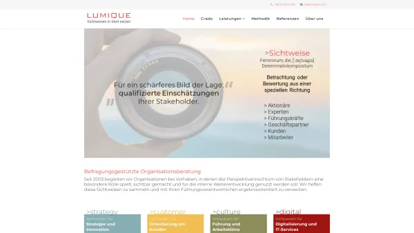 Website Screenshot: Lumique Start - Home - Date: 2023-06-23 12:06:18