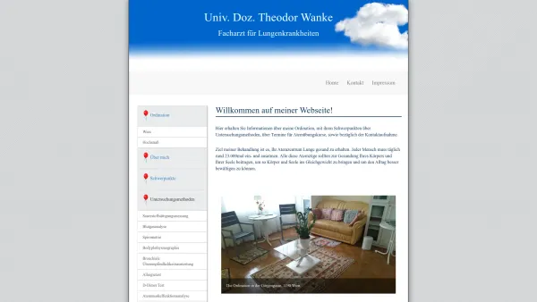 Website Screenshot: Wanke Theodor Univ. Doz. lungenfacharzt.org - Univ. Doz. Dr. Theodor Wanke - Lungenfacharzt - Date: 2023-06-14 10:43:36