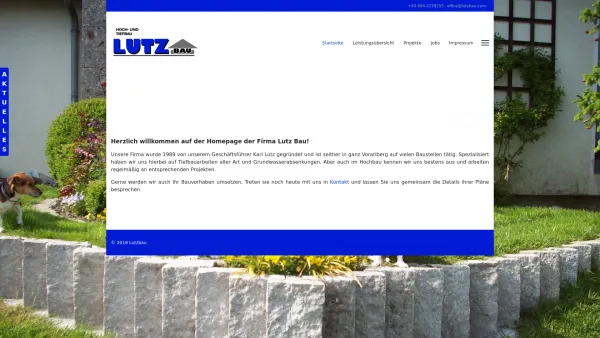 Website Screenshot: Lutz Bau Gaißau - Lutzbau - Startseite - Date: 2023-06-14 10:37:49