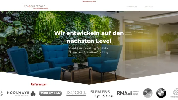 Website Screenshot: Lux Vertriebsentwicklung GmbH - Lux und Partner Vertriebsentwicklung - Date: 2023-06-23 12:06:18