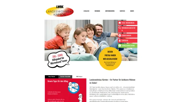 Website Screenshot: Kärntner Landeswohnbau - LWBK Landeswohnbau Kärnten | Kärnten - Date: 2023-06-23 12:06:20