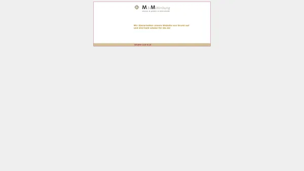 Website Screenshot: M&M Werbung - M&M Werbung - Date: 2023-06-23 12:06:20
