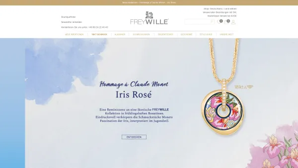 Website Screenshot: FREY WILLEs enamel jewellery is exclusively produced in Vienna Austria and sold in over 40 FREY WILLE boutiques around the world. - Offizieller FREYWILLE Webshop – Online Boutique - Date: 2023-06-23 12:06:20