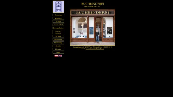 Website Screenshot: Buchbinderei Machatschke 1040 Wien - Date: 2023-06-23 12:06:21