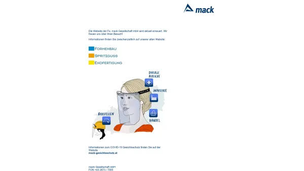 Website Screenshot: Mack Gesellschaft m.b.H Werkzeugbau & Kunststoffverarbeitung - mack Gesellschaft mbH | Produktentwicklung | Formenbau | Spritzguss | Endfertigung | www.mack.co.at - Date: 2023-06-23 12:06:21