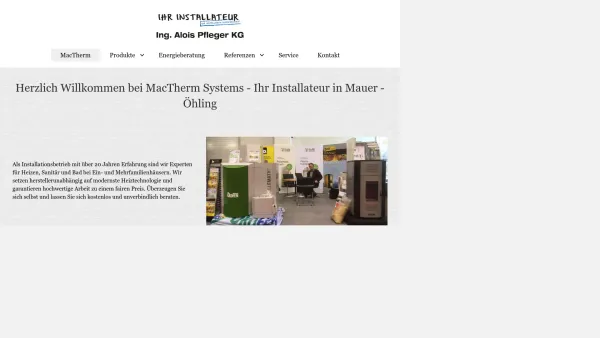 Website Screenshot: MAC-Therm - Mactherm System – Ihr Installateur in Mauer – Öhling - Date: 2023-06-23 12:06:21