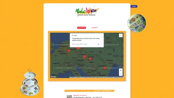 Website Screenshot: MadeByYou Keramik selbst bemalen - Standorte - Date: 2023-06-14 10:37:21
