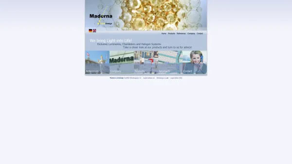 Website Screenshot: Maderna L i c h t Design - Maderna Licht Design - Date: 2023-06-23 12:06:23