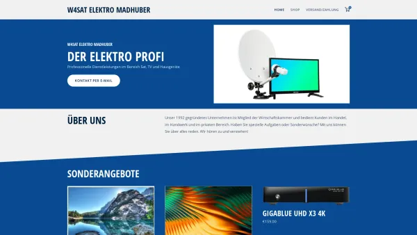 Website Screenshot: www.madhuber.at Elektrohandel und Sattechnik Madhuber - Home - Date: 2023-06-23 12:06:23