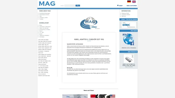 Website Screenshot: MAG Micro Accessories GmbH A World of Computer Accessories - MAG GmbH Computer Accessory Wholsaler - InXtron and DINIC - Date: 2023-06-23 12:06:23