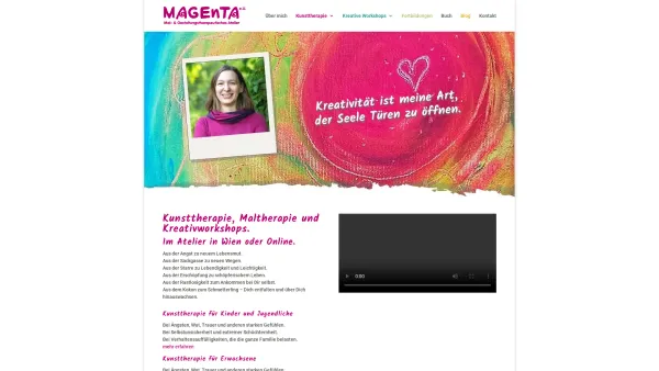 Website Screenshot: MAGEnTA Mal-und Gestaltungstherapeutisches Atelier - Kunsttherapeutin und Maltherapeutin Melanie Mezera, Wien - Date: 2023-06-26 10:26:33