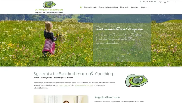 Website Screenshot: Psychotherapeutische Praxis Dr. Maggie Litzenberger, Baden - Psychotherapeutische Praxis, Baden bei Wien - Dr. Maggie Litzenberger - Date: 2023-06-26 10:26:33
