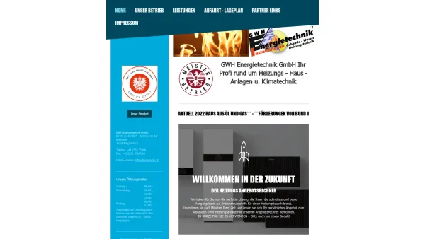 Website Screenshot: Energietechnik Installations GmbH - Date: 2023-06-23 12:06:24