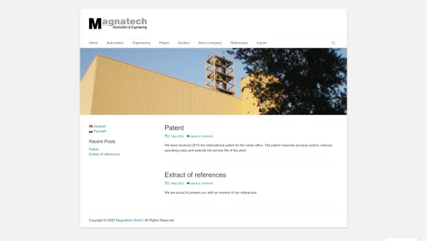 Website Screenshot: Magnatech GmbH - Magnatech GmbH - Automation & Engineering - Date: 2023-06-23 12:06:24