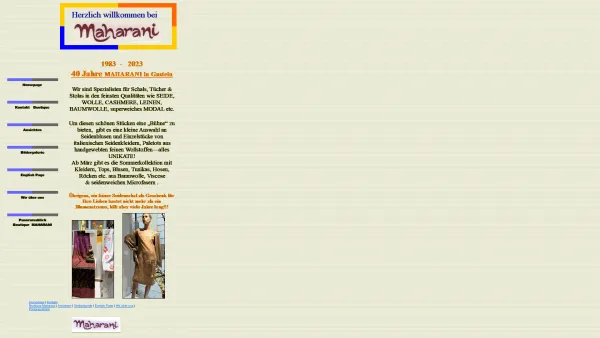 Website Screenshot: Herzlichder Seidenboutique Maharani - Date: 2023-06-23 12:06:26