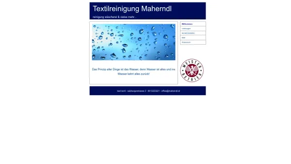 Website Screenshot: Textilreinigung Maherndl - Maherndl - Date: 2023-06-14 10:43:39