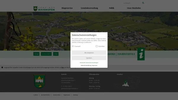 Website Screenshot: Gemeinde Maishofen - Maishofen - Home - Date: 2023-06-23 12:06:26