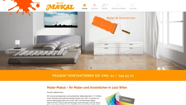 Website Screenshot: Makal Maler - Maler Makal – Ihr Maler und Anstreicher in 1110 Wien - Date: 2023-06-26 10:26:33