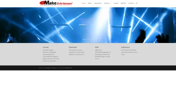 Website Screenshot: MAKE Entertainment - Make GmbH | Entertainment | Verleih | Beschallung | Beleuchtung | Video | Bühnen | Eventplanung | Installationen | Bookings - Date: 2023-06-15 16:02:34