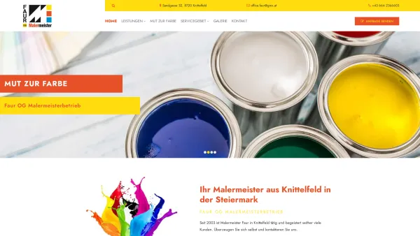 Website Screenshot: Faur OG Malermeisterbetrieb - Ihr Malermeister aus Knittelfeld - Faur OG Malermeisterbetrieb - Date: 2023-06-23 12:06:27