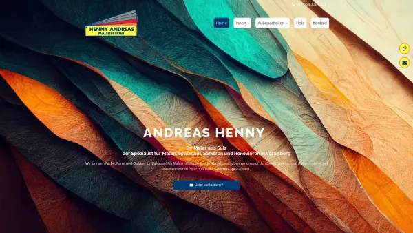 Website Screenshot: Malerbetrieb Henny Andreas - Henny Andreas - Ihr Maler aus Sulz, Vorarlberg - Date: 2023-06-14 10:43:39
