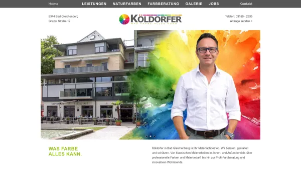Website Screenshot: Köldorfer Malerbetrieb Farbenfachhandel - Malerfachbetrieb Köldorfer - Date: 2023-06-15 16:02:34