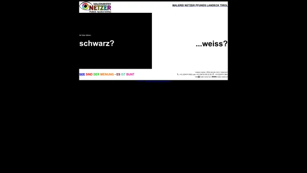 Website Screenshot: Maler Netzer - Startseite Maler Netzer Pfunds Landeck Tirol Österreich Malerei Böden Dämmung Stoffe Shop - Date: 2023-06-23 12:06:27