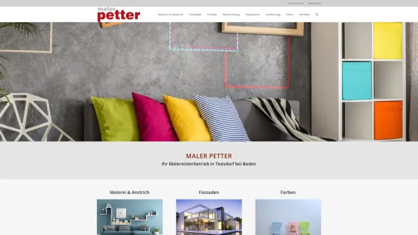 Website Screenshot: petter gmbh - Maler Petter – Die Malerprofis aus Teesdorf bei Baden - Date: 2023-06-15 16:02:34