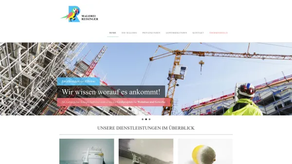 Website Screenshot: Maler Reisinger - Malerei Reisinger | Farbencenter | Linz | Bad Zell | Fassaden | Schimmelbekämpfung | Oberösterreich - Date: 2023-06-23 12:06:29